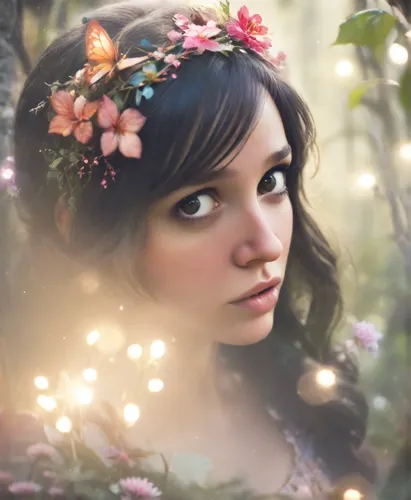 faery,faerie,mystical portrait of a girl,fantasy portrait,girl in a wreath,fairy queen,flower fairy,little girl fairy,girl in flowers,rosa 'the fairy,beautiful girl with flowers,fairy,rosa ' the fairy,garden fairy,fae,fairy tale character,romantic portrait,elven flower,fantasy picture,fairy forest