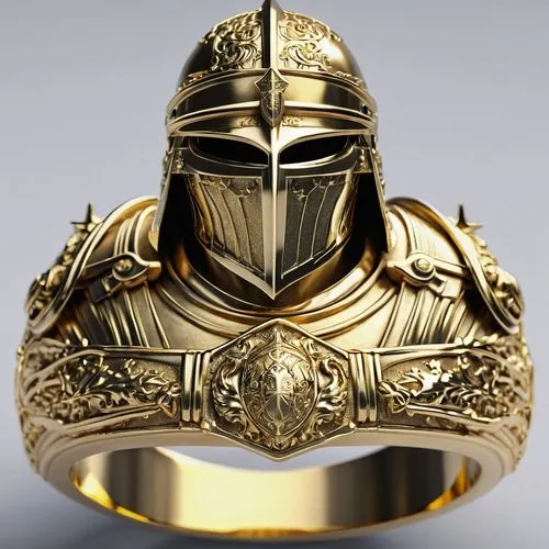 the gold helmet is in front of a gray background,soldier's helmet,swedish crown,crowninshield,helmet,knighthoods,the czech crown,Photography,General,Realistic