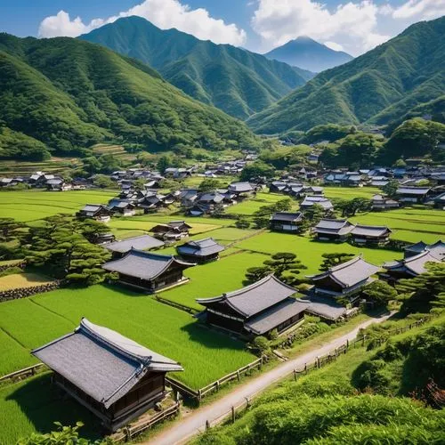 yamada's rice fields,shirakawa,hakuba,magome,japan landscape,kawachi town,rice fields,beautiful japan,ricefield,hanamaki,rice field,rikkyo,the rice field,kanokupolu,kurobe,kashiyama,okutama,nahoko,kodera,enka,Photography,General,Realistic