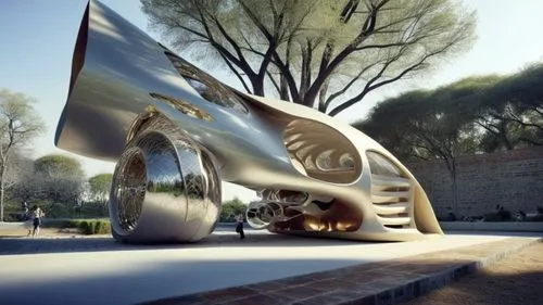 humanos en grupo y niños jugando
,an artistic image of a modern car with chrome,steel sculpture,superadobe,sousaphone,futuristic art museum,heatherwick,tuba,Photography,Artistic Photography,Artistic P