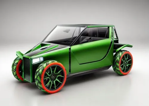 it is a baja car for 2 people, electric motor, metalic green color body, front led lights,golf car vector,scion xb,kia soul,3d car model,electric golf cart,mini suv,smart fortwo,smartcar,electric spor