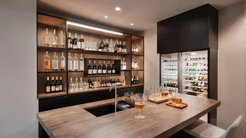 wine bar,liquor bar,wine rack,bar counter,minibar,modern kitchen interior,pantry,wine bottle range,enoteca,wine boxes,brandy shop,armagnacs,corkage,modern kitchen,modern minimalist kitchen,larder,kitchen design,bar,gaggenau,contemporary decor