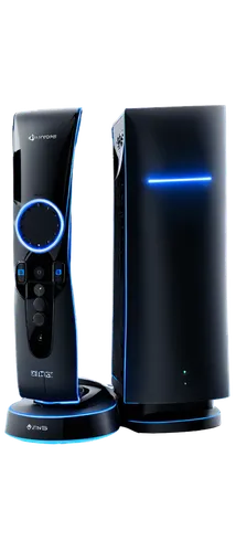 PS5 console, sleek design, glossy black finish, curved edges, LED lights strip, DualSense controller, charging dock, HDMI port, power button, vents for cooling, metallic accents, futuristic look, low-