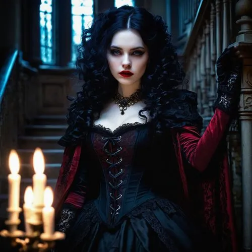 gothic portrait,gothic fashion,gothic woman,vampire woman,vampire lady,gothic style,gothic dress,dark gothic mood,gothic,victorian style,victorian lady,vampire,goth woman,queen of hearts,dracula,the enchantress,the victorian era,lady of the night,victorian fashion,dark angel,Art,Classical Oil Painting,Classical Oil Painting 37