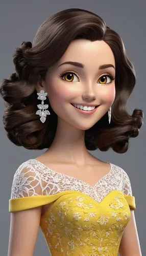 princess anna,princess sofia,rosalinda,tiana,floricienta,princess' earring,Unique,3D,3D Character