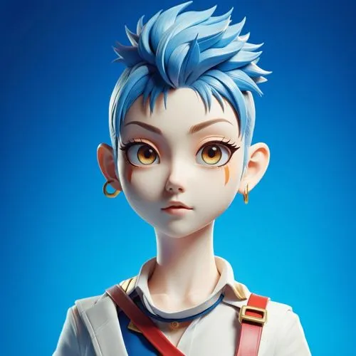 suit, Mohawk haircut with shaved sides,3D anime concept with Mohawk cut and modern suit,eikichi,karou,kuroko,sakka,yusuke,kaito,Unique,3D,3D Character