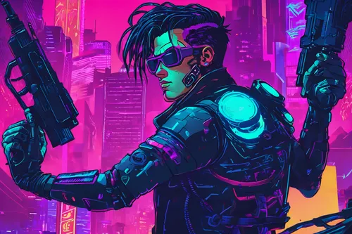 Craft an action-packed adventure where Kevin Alves must save the world from a villainous plot.,cyberpunk,terminator,cyber,cyber glasses,80's design,80s,futuristic,scifi,cyborg,neon,sci-fi,sci - fi,det