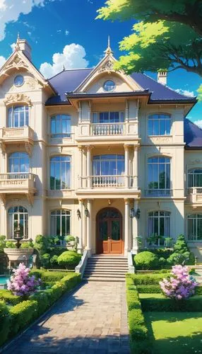 dreamhouse,beautiful home,mansion,luxury home,country estate,luxury property,miramare,palladianism,clannad,large home,mansions,private house,country house,apartment house,violet evergarden,luxury real estate,townhome,house by the water,residential,maplecroft,Illustration,Japanese style,Japanese Style 03