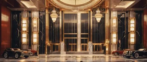 art deco,lobby,hotel lobby,luxury hotel,intercontinental,art deco background,elevators,largest hotel in dubai,elevator,hotel hall,concierge,rotana,metallic door,ballroom,foyer,opulence,grand hotel europe,kempinski,venetian hotel,grand hotel,Art,Artistic Painting,Artistic Painting 44