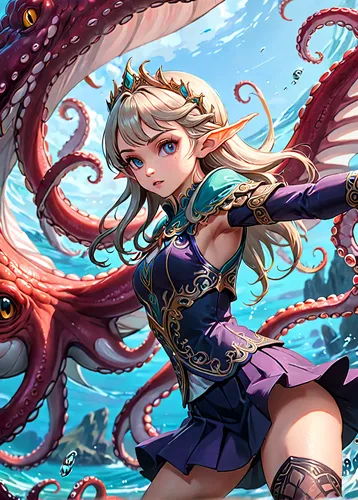 mermaid background,medusa,nami,fantasia,nautical star,underwater background,ocean background,nautical banner,monsoon banner,mermaid vectors,the sea maid,medusa gorgon,octopus tentacles,octopus,under the sea,mermaid,amano,under sea,sea,tentacles,Anime,Anime,General