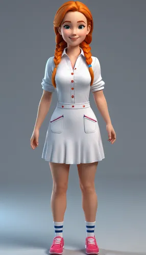 nurse uniform,female nurse,lady medic,waitress,3d model,female doctor,paramedics doll,nurse,3d figure,cartoon doctor,redhead doll,disney character,3d rendered,rockabella,nora,ginger rodgers,girl in overalls,spice up,chef's uniform,delta sailor,Unique,3D,3D Character