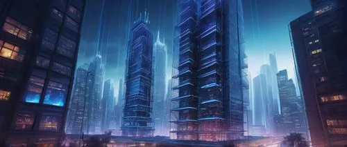 cybercity,cybertown,coruscant,skyscrapers,metropolis,cityscape,the skyscraper,skyscraper,fantasy city,guangzhou,schuitema,futuristic landscape,supertall,shanghai,highrises,megapolis,dystopian,city at night,skyscraping,capcities,Art,Artistic Painting,Artistic Painting 34