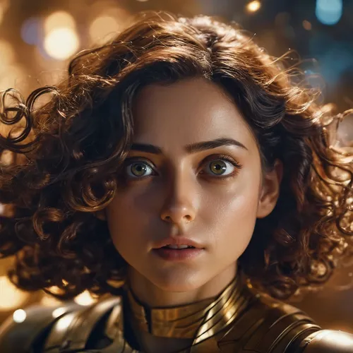 valerian,mary-gold,head woman,golden eyes,gold eyes,jaya,nova,cyborg,xmen,fantasy woman,golden crown,scarlet witch,marina,fantasy portrait,captain marvel,cleopatra,artemisia,x-men,women's eyes,wonderwoman,Photography,General,Cinematic