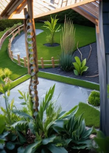 a view from a rain garden out into the rest of the garden,landscape designers sydney,landscape design sydney,garden design sydney,grass roof,turf roof,roof landscape,roof garden,artificial grass,climb