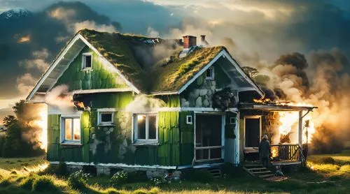 lonely house,aaaa,abandoned house,burning house,aaa,haunted house