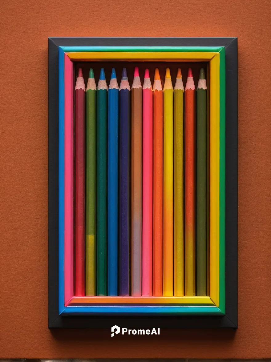 Imagine a whimsical crayon frame for a playful children's book cover.,rainbow pencil background,colourful pencils,crayon frame,pencil frame,colored crayon,colored pencil background,colored pencils,pen