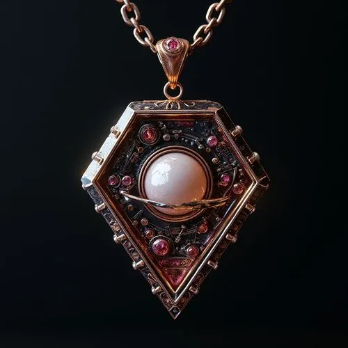 pendant,red heart medallion,medallion,diamond pendant,locket,amulet,Conceptual Art,Sci-Fi,Sci-Fi 26