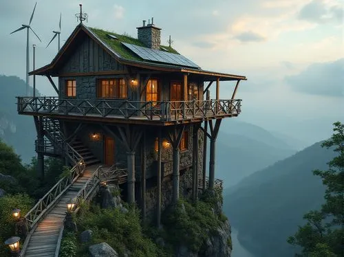 lookout tower,tree house hotel,watch tower,fire tower,observation tower,tree house,house in the mountains,house in mountains,treehouse,the cabin in the mountains,tigers nest,mountain hut,roof landscape,observation deck,the observation deck,stilt house,treehouses,watchtowers,watchtower,couloumbis,Photography,General,Realistic