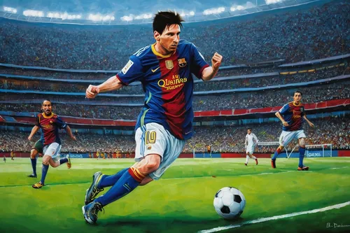 footballer,barca,soccer player,player,football player,soccer kick,soccer,game illustration,european football championship,wall & ball sports,playing football,uefa,oil painting on canvas,handball player,footballers,talent,footbal,street football,score a goal,sport,Art,Artistic Painting,Artistic Painting 29