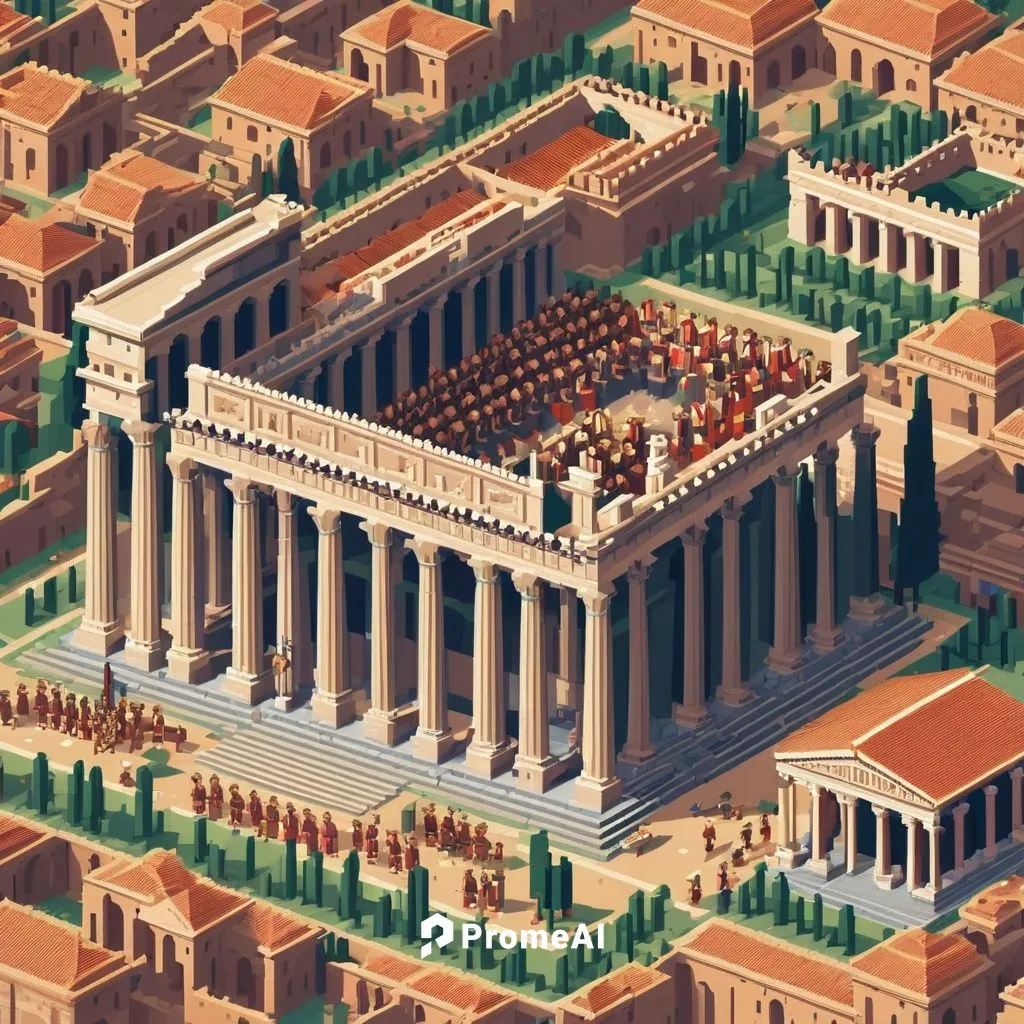 Pixel Art,capitolium,ancient rome,acropolis,trajan's forum,caesarion,roman temple,caesonia,rome 2,pompeii,roman coliseum,roman ancient,ancient city,greek temple,the parthenon,caesaria,colonnaded,palmy