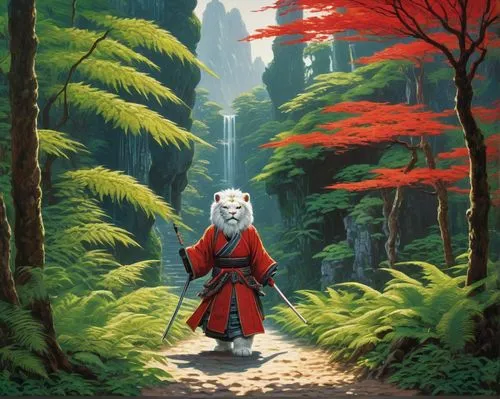 inuyasha,mononoke,momiji,kodama,korin,zatoichi,wudang,ninomaru,ghibli,sadaharu,konietzko,kogi,hiromasa,anbu,genkai,mamozai,taijutsu,jiraiya,forest man,ultraman,Art,Artistic Painting,Artistic Painting 04