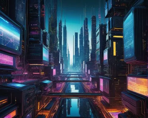 cybercity,futuristic landscape,metropolis,cityscape,cybertown,cyberpunk,polara,futuristic,cyberscene,cyberia,cyberworld,synth,fantasy city,hypermodern,cyberport,cityzen,cyberview,bladerunner,microdistrict,scifi,Art,Classical Oil Painting,Classical Oil Painting 44