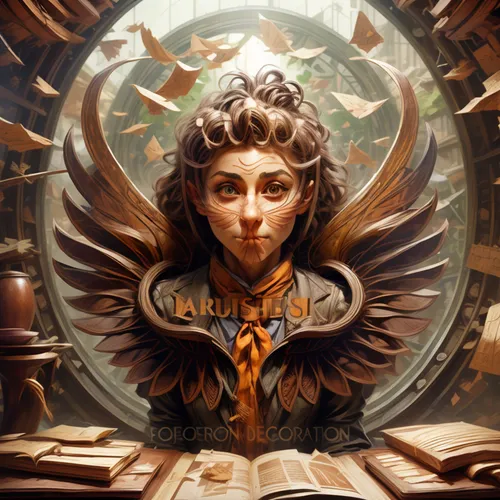 librarian,magic grimoire,fantasy portrait,sorceress,reading owl,clockmaker,priestess,apothecary,zodiac sign libra,scholar,candlemaker,oracle girl,magistrate,magic book,antiquariat,harpy,divination,baroque angel,sterntaler,heroic fantasy