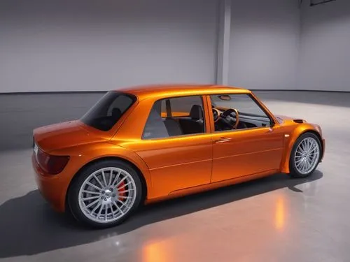 improve finishes, show sedan version, sports car, improve lights, glass and doors, touchscreen panel controls in the interior, metallic orange paint, in urban setting,giugiaro,abarth,volkswagen beetll