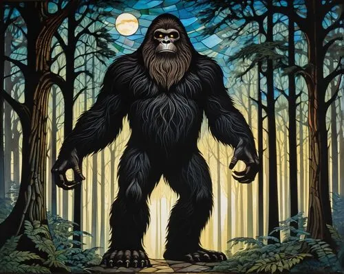 gorilla,king kong,kong,ape,great apes,silverback,primate,chimpanzee,wolfman,chimp,common chimpanzee,tarzan,forest man,bonobo,orangutan,forest animal,gibbon 5,gorilla soldier,cercopithecus neglectus,yeti,Art,Artistic Painting,Artistic Painting 01