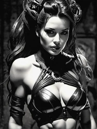 dark elf,yavana,demoness,sindel,derivable,female warrior,enchantress,demona,witchblade,elona,surana,fantasy woman,kitana,dark angel,morwen,bloodrayne,warrior woman,huntress,mervat,edea,Photography,Black and white photography,Black and White Photography 08