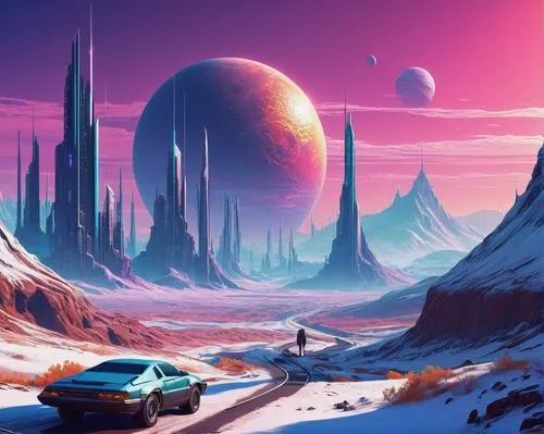 futuristic landscape,alien planet,ice planet,alien world,extrasolar,gliese,Conceptual Art,Sci-Fi,Sci-Fi 12