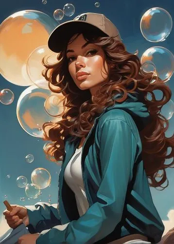 girl with speech bubble,katara,tidal,fujiko,korra,water pearls,vector illustration,sci fiction illustration,digital painting,gardenias,krita,world digital painting,brigette,marina,mayhle,clementine,aquarius,fantasy portrait,digital illustration,nausicaa,Conceptual Art,Oil color,Oil Color 04