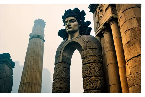 caryatids,sirpur,nemrut,columnas,ramesseum,cholapuram,caryatid,antiquities,stone statues,columna,house with caryatids,ephesus,leptis,crecion,columned,garni,columns,roman columns,ramses ii,celsus,Illustration,Realistic Fantasy,Realistic Fantasy 34