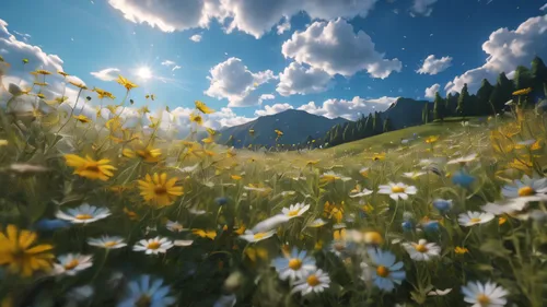 alpine meadow,mountain meadow,meadow,meadow flowers,meadow landscape,summer meadow,alpine meadows,flowering meadow,spring meadow,dandelion meadow,flower meadow,small meadow,meadow and forest,wild meadow,meadow daisy,flower field,alpine flowers,wildflower meadow,mountain flowers,dandelion field,Photography,General,Fantasy