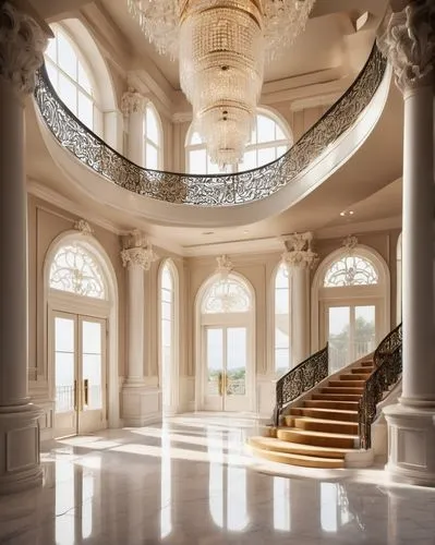 luxury home interior,staircase,marble palace,circular staircase,ballroom,cochere,entrance hall,palladianism,winding staircase,foyer,palatial,ornate room,mansion,outside staircase,grandeur,baccarat,staircases,opulence,opulently,luxury property,Unique,Paper Cuts,Paper Cuts 04