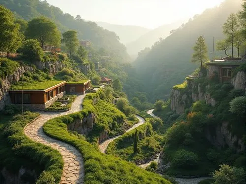 hushan,south korea,wudang,house in mountains,yinshan,mountain huts,teahouses,korean folk village,guizhou,tulou,zhangjiajie,house in the mountains,zhangjiagang,tailandia,yunnan,huangshan mountains,tigers nest,mountain village,teahouse,shanxi,Photography,General,Realistic