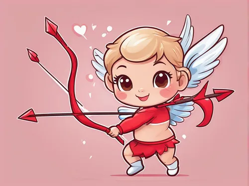 Design a mischievous cupid cartoon aiming arrows at unsuspecting people.,cupid,cupido (butterfly),child fairy,winged heart,little angel,little girl fairy,business angel,love angel,guardian angel,angel