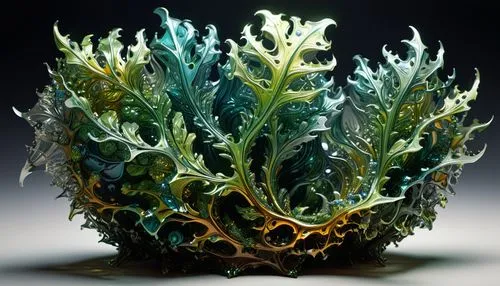 mandelbulb,hydroid,macroalgae,sea salad,eudendrium,sphagnum,chihuly,verdigris,fractals art,fractalius,usnea,petascale,myriophyllum,generative,gradient mesh,biofilm,fractal environment,majolica,malachite,hydroids,Illustration,Realistic Fantasy,Realistic Fantasy 25