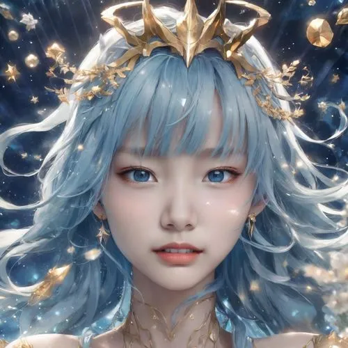 ice queen,fantasy portrait,kommuna,zodiac sign libra,hyoon,solar