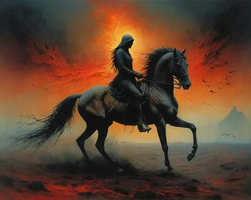 black horse,fire horse,horseman,bronze horseman,man and horses,horseback,horse-heal,two-horses,horsemen,equine,horse herder,alpha horse,cavalry,arabian horse,riderless,horses,bay horses,wild horses,warm-blooded mare,painted horse,Conceptual Art,Oil color,Oil Color 10