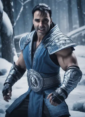 Manter rosto igual, sub-zero mortal kombat, braços de gelo, em ação,aladha,warrior east,male elf,yuvarlak,aladin,dane axe,dwarf sundheim,barbarian,male character,dragon li,ortahisar,sandro,norse,vax f