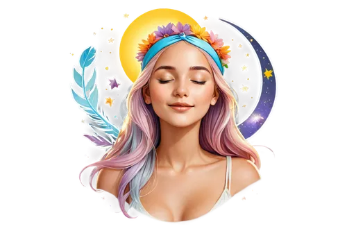 life stage icon,virgo,horoscope libra,zodiac sign libra,diwata,fairie,mermaid background,divine healing energy,flower fairy,fairy galaxy,portrait background,unicorn background,kundalini,android icon,ostara,bejeweled,growth icon,aquarius,anjo,rainbow background,Unique,Design,Sticker