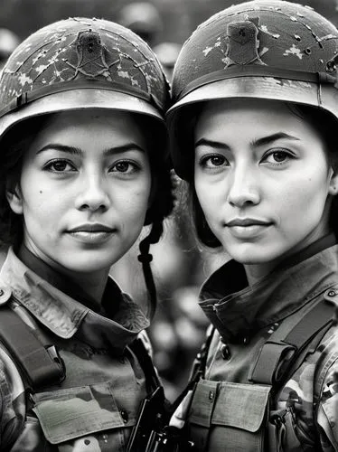 policewomen,servicewomen,kopassus,riveters,servicewoman,peacekeepers,Photography,Black and white photography,Black and White Photography 07