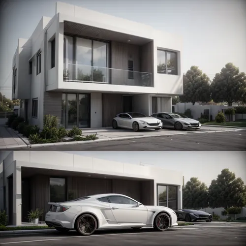 3d rendering,modern house,render,modern style,modern architecture,luxury home,garage,mclaren automotive,luxury property,automotive exterior,luxury cars,3d rendered,garage door,driveway,sls,supercars,g