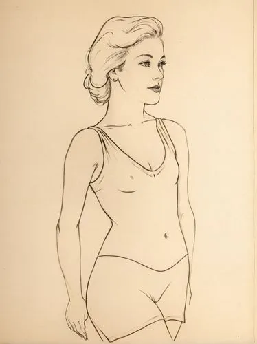 simple drawing of a woman with blonde hair in a dress near a window,an etcet of a woman in underwear,pettibon,kitaj,vintage drawing,botero,hirschfeld,gabourey,Photography,Black and white photography,B