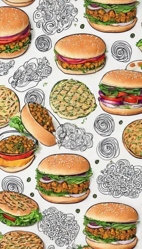 seamless pattern,seamless pattern repeat,grilled food sketches,hamburger set,food icons,sandwiches,hamburger plate,hamburgers,placemat,burger king premium burgers,food collage,kitchen paper,wrapping paper,burgers,clipart sticker,vector pattern,gift wrapping paper,scrapbook clip art,christmas wrapping paper,macaron pattern,Illustration,Black and White,Black and White 05