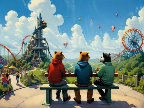 pooh,eurodisney,amusement park,imaginationland,euro disney,disneyland park,Conceptual Art,Sci-Fi,Sci-Fi 21