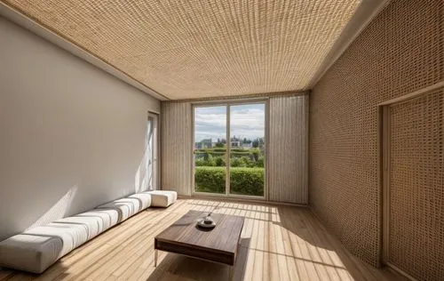 Add person, also furnish the outside and plants and nice sky
,bamboo curtain,daylighting,japanese-style room,room divider,window blind,window treatment,window covering,window blinds,sky apartment,mode