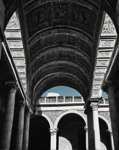 glyptothek,bernini's colonnade,colonnade,colonnades,cochere,cinquantenaire,peristyle,porticos,portico,sulpice,porticoes,loggia,lateran,piranesi,pantheon,archly,columns,colonnaded,pillars,campidoglio,Illustration,Black and White,Black and White 33