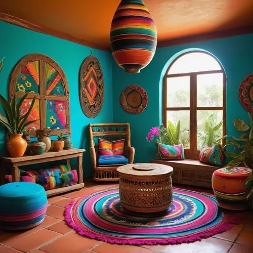 bohemian art,interior decor,interior decoration,boho art style,decor,huichol,boho art,mexican hat,tagines,moroccan pattern,decors,colorful spiral,great room,wall decoration,fiestaware,sitting room,mexican painter,earthship,contemporary decor,children's interior,Illustration,Realistic Fantasy,Realistic Fantasy 18